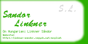 sandor linkner business card